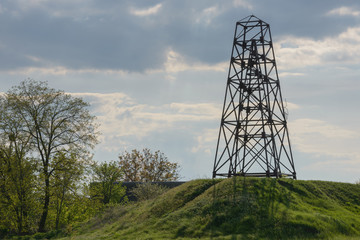 Geodetic tower that in Peschanka village of Dnepropetrovsk Area, Ukraine.