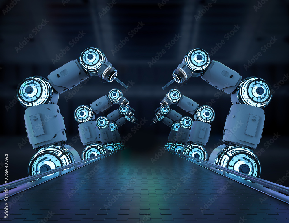 Poster robot assembly line