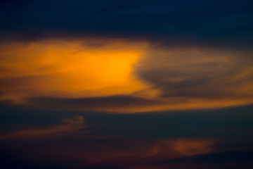 Evening sky with Clouds in golden hour