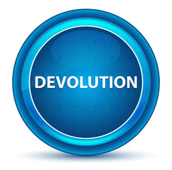 Devolution Eyeball Blue Round Button