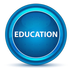 Education Eyeball Blue Round Button