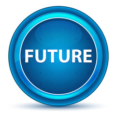 Future Eyeball Blue Round Button