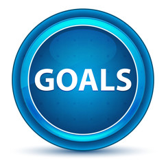 Goals Eyeball Blue Round Button
