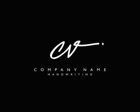 C V Initial handwriting logo