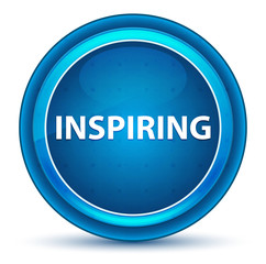 Inspiring Eyeball Blue Round Button