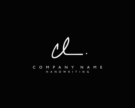 C L Initial handwriting logo