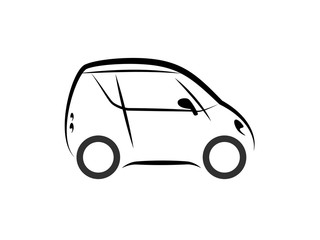 Fototapeta premium simple symbol mini car