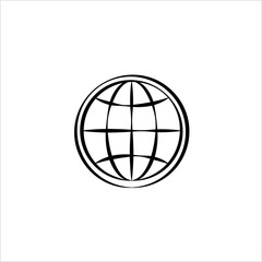 Globe Icon Calligraphic