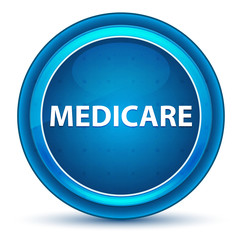 Medicare Eyeball Blue Round Button