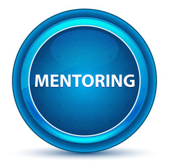 Mentoring Eyeball Blue Round Button