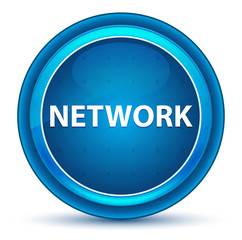 Network Eyeball Blue Round Button