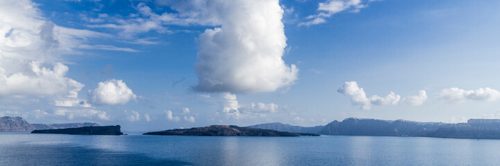 Blue sky over the Greek Islands