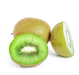 kiwi fruits isolated on white background