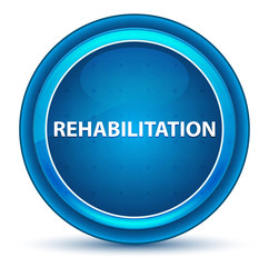 Rehabilitation Eyeball Blue Round Button