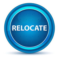 Relocate Eyeball Blue Round Button