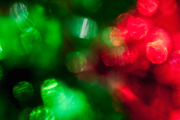 Muddy verdant and vinous lights in soft focus