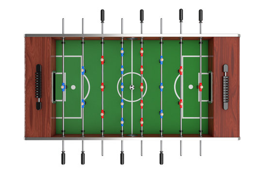 Soccer Table Football Game. 3d Rendering