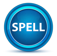 Spell Eyeball Blue Round Button