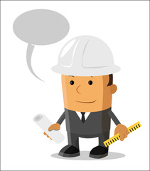 cartoon character engineer head