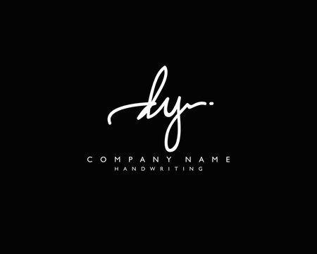 D Y Initial handwriting logo