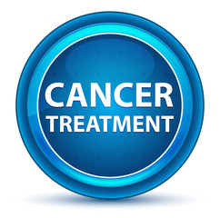 Cancer Treatment Eyeball Blue Round Button