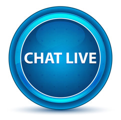 Chat Live Eyeball Blue Round Button