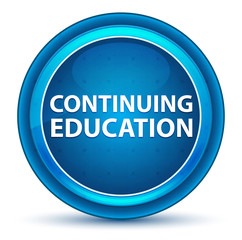 Continuing Education Eyeball Blue Round Button