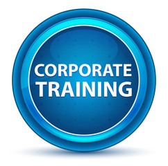 Corporate Training Eyeball Blue Round Button