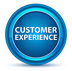 Customer Experience Eyeball Blue Round Button