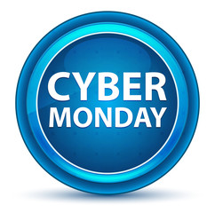 Cyber Monday Eyeball Blue Round Button