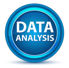 Data Analysis Eyeball Blue Round Button
