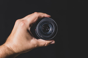 lens in hand