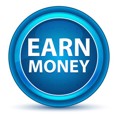 Earn Money Eyeball Blue Round Button