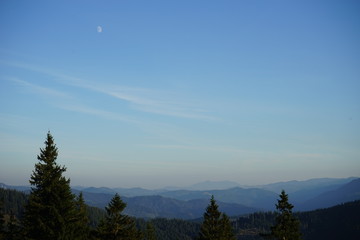 sunset in the mountains