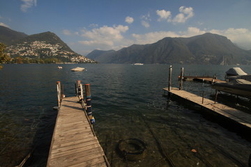 Luganer See mit Monte Bre´