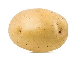 Fresh potato isolated on white background  with clipping path