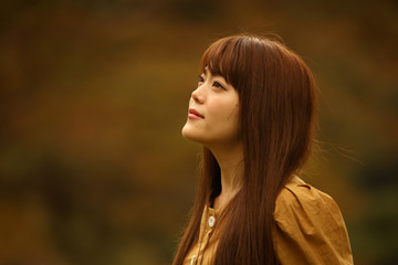 Naklejka premium 女性ポートレート