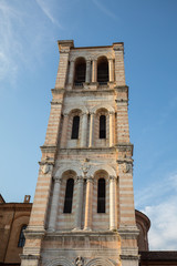 Fototapeta premium Bell tower of San Giorgio's cathedral, Ferrara, Italy
