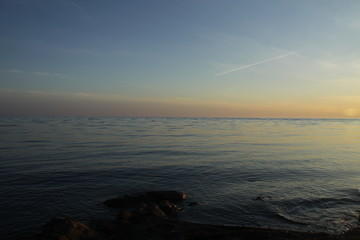 Plane across the sky