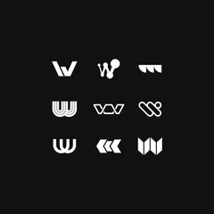 Vector Logo Letter W
