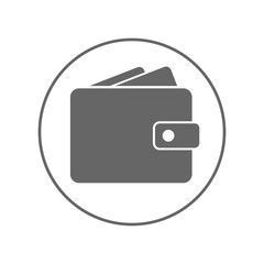 Wallet icon. Payment button. Vector.