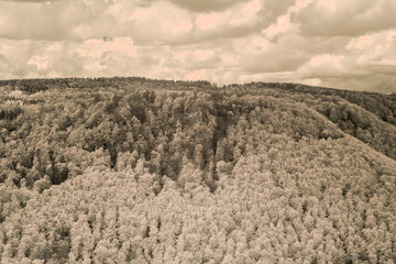 Der Albtrauf in Infrarot