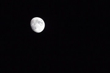 Obraz premium Mond mit Kratern vor schwarzem Nachthimmel