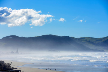 The hills of napier in mist