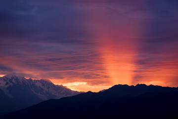 Dawn in the mountains, Georgia