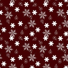 Christmas seamless pattern with snowflakes.Design template for wallpaper,fabric,wrapping,textile
