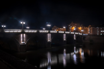 Fototapeta premium Worcester bridge at night
