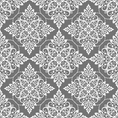 Foto op Plexiglas Seamless vector background. Vintage ornamental template with pattern. Islam, turkish, Indian, Arabic. Vector illustration © Katia25