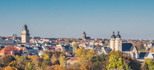 Panorama Altstadt von Plauen in Sachsen - obrazy, fototapety, plakaty