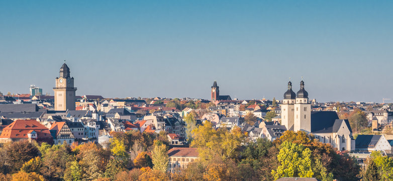 Panorama Altstadt von Plauen in Sachsen